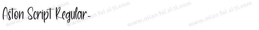 Aston Script Regular字体转换
